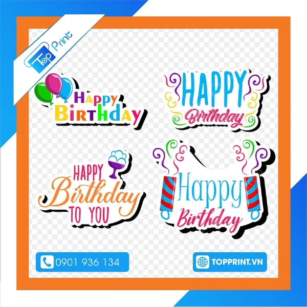 22+ mẫu sticker sinh nhật, happy birthday đẹp lung linh [File Download] 