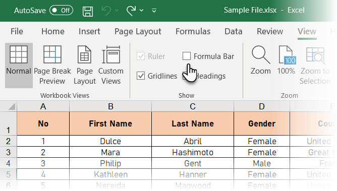 Hướng dẫn cách ẩn và hiển thị các dữ liệu trong Microsoft Excel