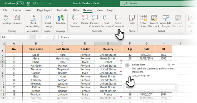 Hướng dẫn cách ẩn và hiển thị các dữ liệu trong Microsoft Excel