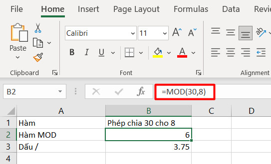 Hàm chia trong Excel: công thức và hướng dẫn chi tiết