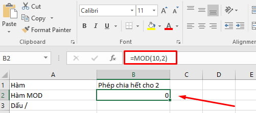 Hàm chia trong Excel: công thức và hướng dẫn chi tiết