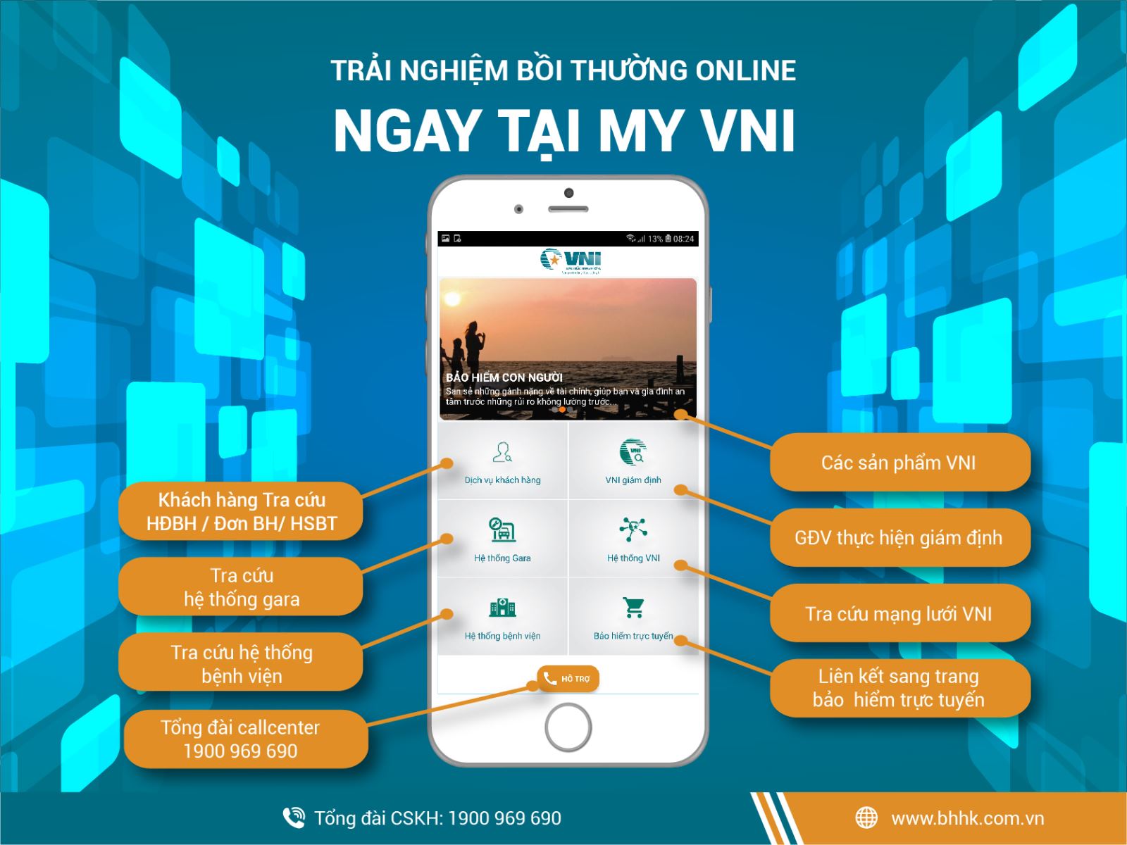 VNI triển khai ứng dụng giám định bồi thường online - My VNI