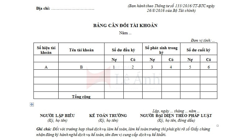 Bảng Cân Đối Tài Khoản Là Gì? Cách Lập Bảng Cân Đối Tài Khoản